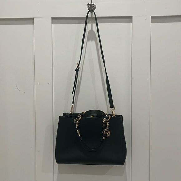 Michael Kors Cynthia Medium Black Satchel - Picture 1 of 7